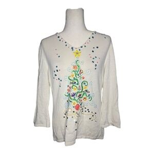 Vintage Tropical Christmas Tree Top - Beaded & Embroidered Jack B Quick M
